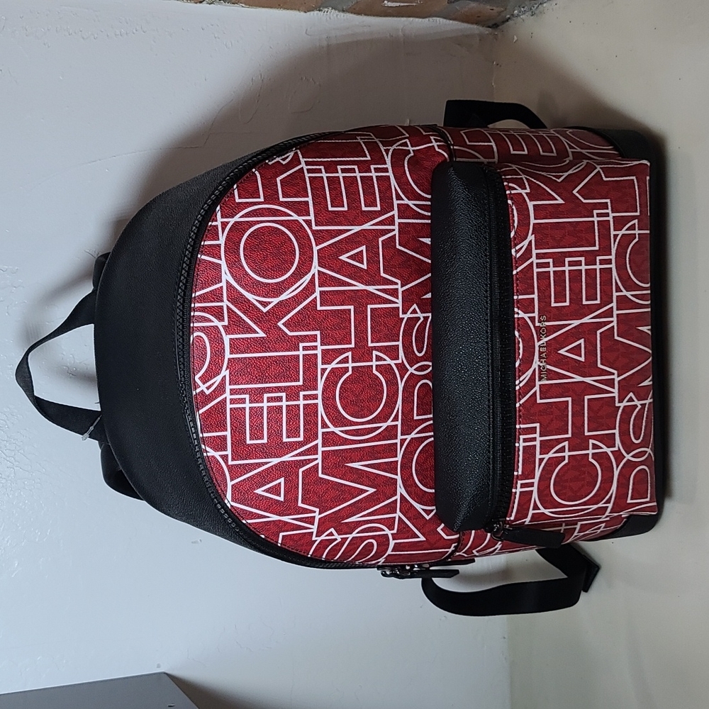 MICHAEL KORS Cooper Flame Red Backpack 🎒